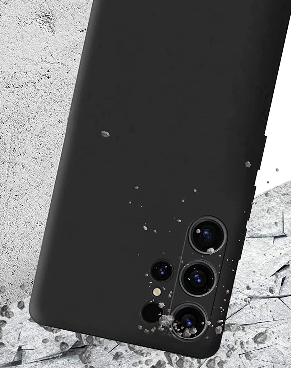 Silicone Smartphone Case für Galaxy S23 Ultra, Handy-Hülle, Silikon, Kratzfest, Schlankes Design Schwarz