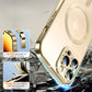Clear magnetische Hülle für iPhone 13 Pro | Edelstahlrahmen Metall Optik Hülle Gold | Hülle mit MagSafe | Kameraschutz Eingebaut | Durchsichtig Silikon Case Ultra Dünn | Niemals Gelb | Handyhülle Anti Fingerabdruck Schutzhülle |