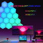 Touch LED Panel, Hexagon Sechseck Wandleuchte, RGBIC Gaming LED Wand Panel, Atmosphäre Quantum Wand Panel mit Fernbedienung